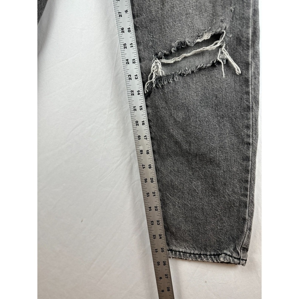 BDG Slim Straight Jeans 27 Black Distressed Ripped High Rise Grunge Streetwear - Picture 7 of 14